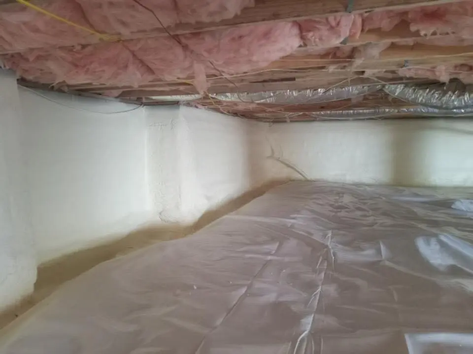 Crawl space encapsulation with closed-cell spray foam for Roof Maintenance in Georgetown